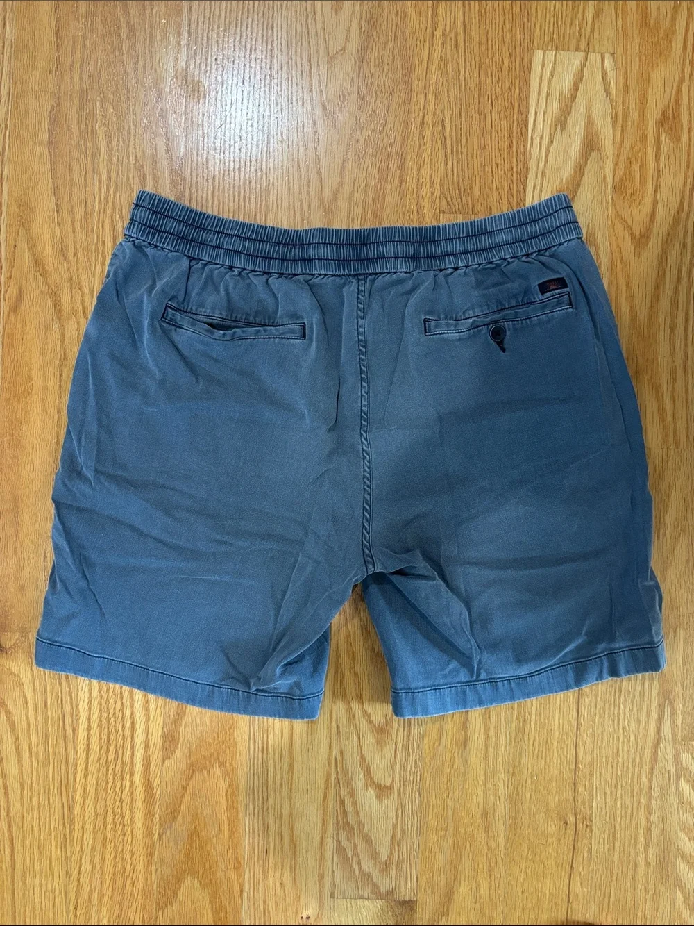 Faherty Indigo Drawstring Athletic Shorts